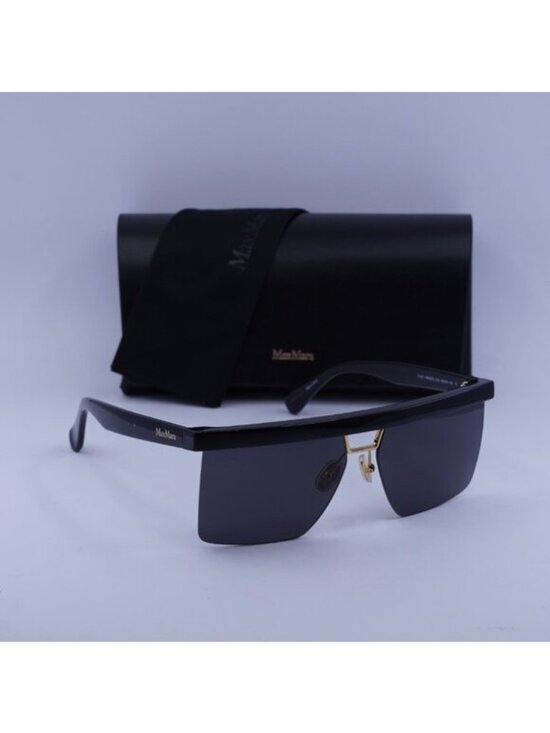 Max Mara MM0072 01A Square Sunglasses - Black/Smoke main image 4